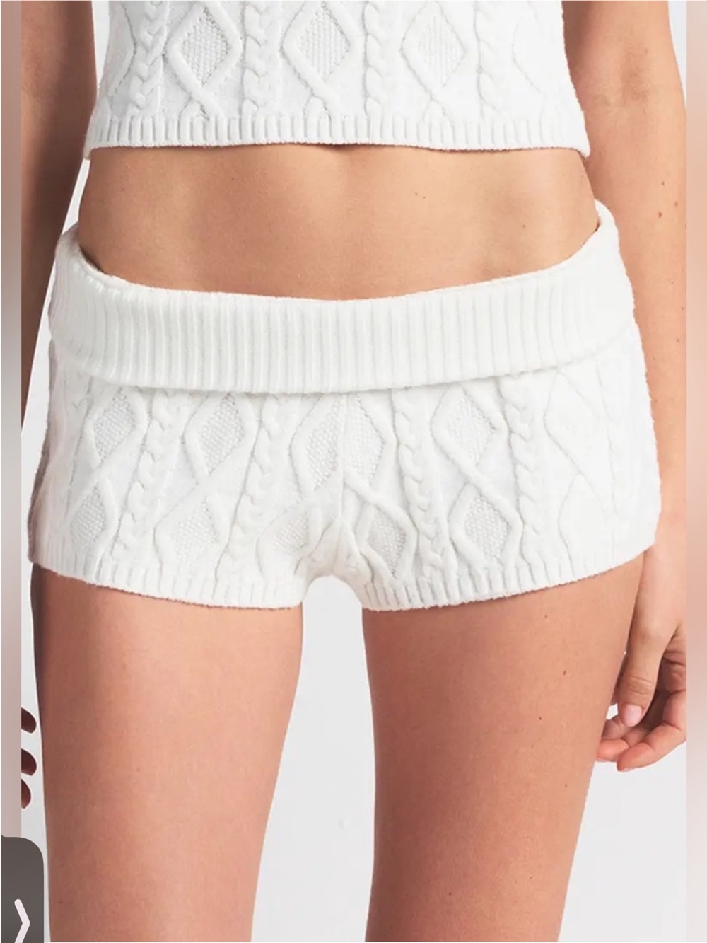 Skims‎ Snow Bunny Cable Knit Short